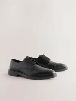 Hot Next Leather Toe Cap Shoes Black