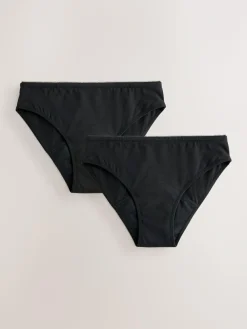 Discount Next Period Bikini Briefs 2 Pack (7-16yrs) Black Light