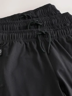 Hot Next Black Light Weight Sports Shorts 3 Pack (3-16yrs)