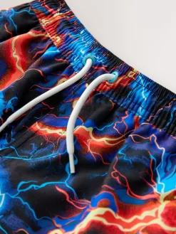 Discount Next Black Lightening Bolt Printed Swim Shorts (3-16yrs)