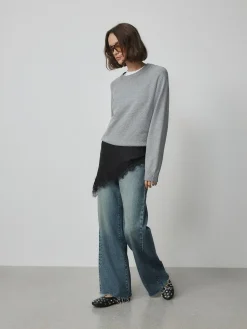 Clearance Next Lightweight Lace Trim Triangle Scarf Black