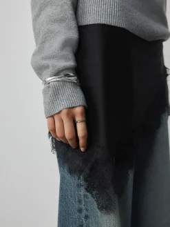 Clearance Next Lightweight Lace Trim Triangle Scarf Black