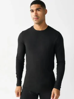 Next Black Lightweight Thermogen Long Sleeve T-Shirts 2 Pack^ Thermals|Underwear
