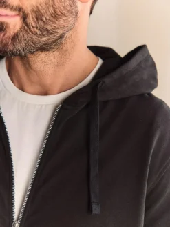 Clearance Next Black Lightweight Zip Up Hoodie