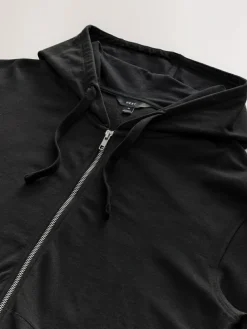 Clearance Next Black Lightweight Zip Up Hoodie