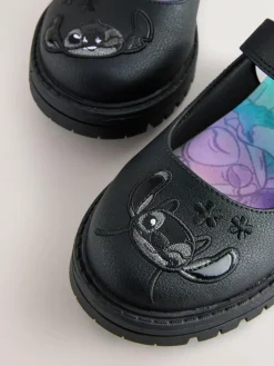 Next Black Lilo & Stitch Mary Jane School Shoes^ Shoes