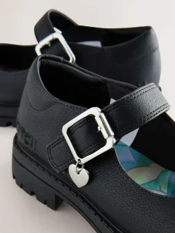 Next Black Lilo & Stitch Mary Jane School Shoes^ Shoes