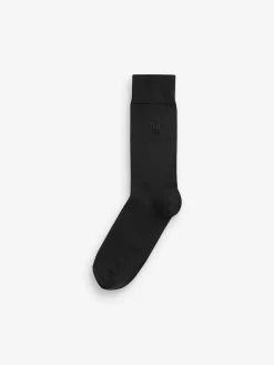 Clearance Next 5 Pack Embroidered Lasting Fresh Socks Black Logo