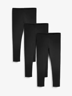 Next Black Long Length Leggings 3 Pack (3-16yrs)^ Pants & Leggings|Pants & Leggings