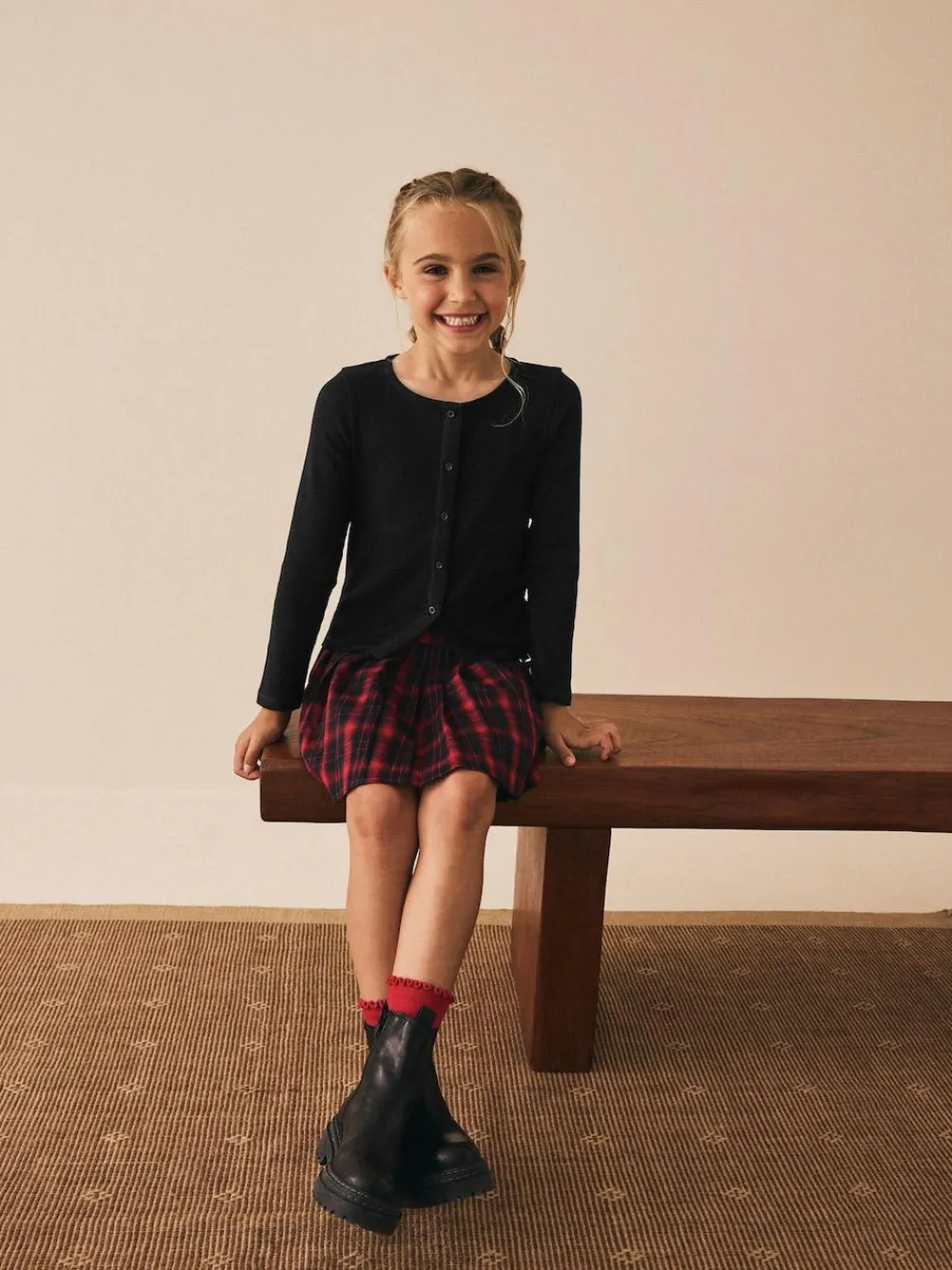 Clearance Next Black Long Sleeve Ribbed Cardigan (3-16yrs)
