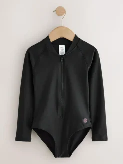 Next Black Long Sleeve Sunsafe Swimsuit (3mths-16yrs)^ Swimwear