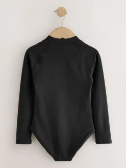 Next Black Long Sleeve Sunsafe Swimsuit (3mths-16yrs)^ Swimwear