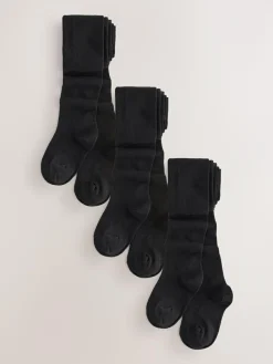 Next Longer Length Cotton Rich School Tights 3 Pack^ Tights|Socks & Tights