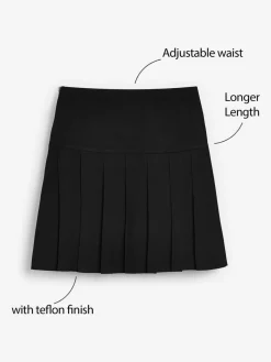 Outlet Next Black Longer Length Regular Waist 2 Pack Pleated School Skirts (3-16yrs)