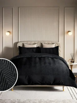 Next Madison Quilted Velvet Duvet Cover and Pillowcase Set^ Bedsets & Duvet Covers