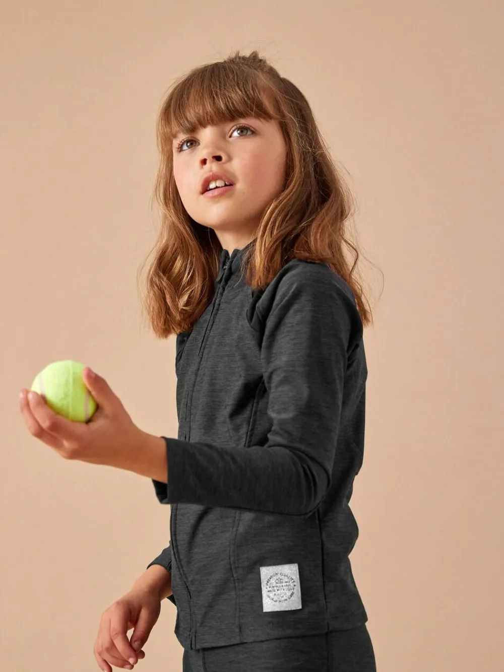 Discount Next Sports Zip Through Jacket (3-16yrs) Black Marl