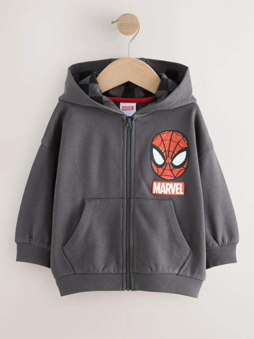 Outlet Next Black Marvel Zip Through Hoodie (9mths-8yrs)