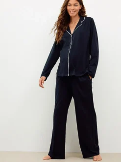Next Maternity Jersey Button Through Pyjamas^Women All Night & Lounge|Pyjamas