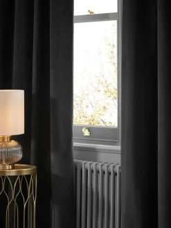 Hot Next Black Matte Velvet Blackout/Thermal Curtains
