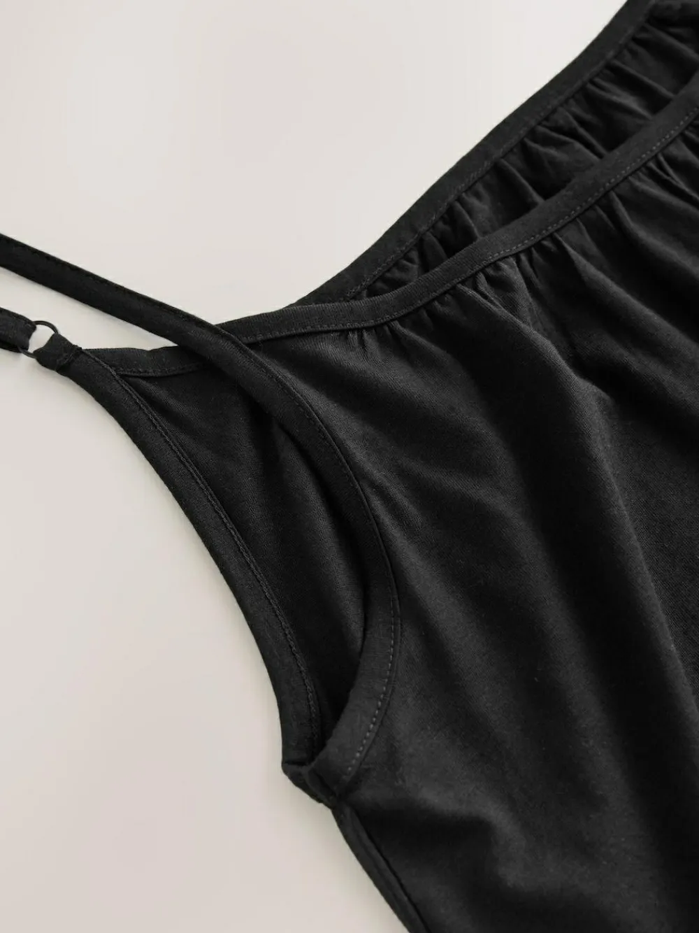 Next Maxi Length Trapeze Shape Ruched Neckline Thin Vest Strap Dress^Women Maxi Dresses|Dresses