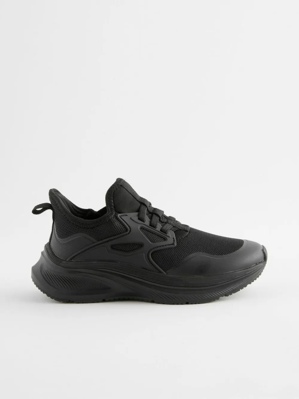 Discount Next Black Mesh Elastic Lace Trainers