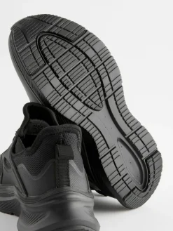 Discount Next Black Mesh Elastic Lace Trainers