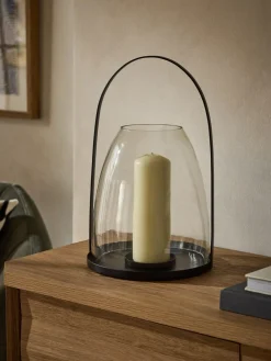 Next Black Metal Curved Handle Lantern Large^ Candle Holders & Lanterns