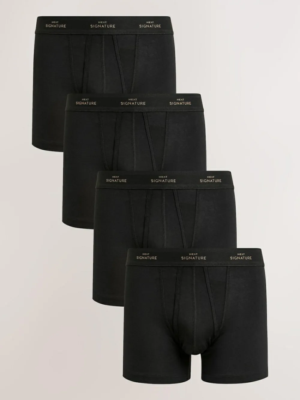 Online Next Black Metallic 4 pack Signature A-Fronts Boxers