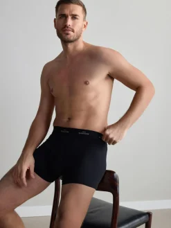 Online Next Black Metallic 4 pack Signature A-Fronts Boxers