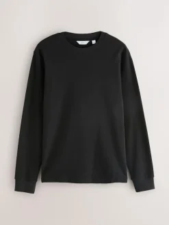 Online Next Micro Waffle Long Sleeve T-Shirt Black