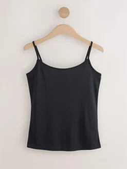 Online Next Microfibre Comfort Strappy Vest Black