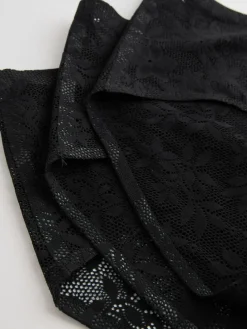 Next Midi All-Over Lace No VPL Knickers 3 Pack Black