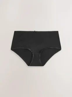 Next Black Midi Cotton Rich Knickers 5 Pack^Women Panties|All Lingerie