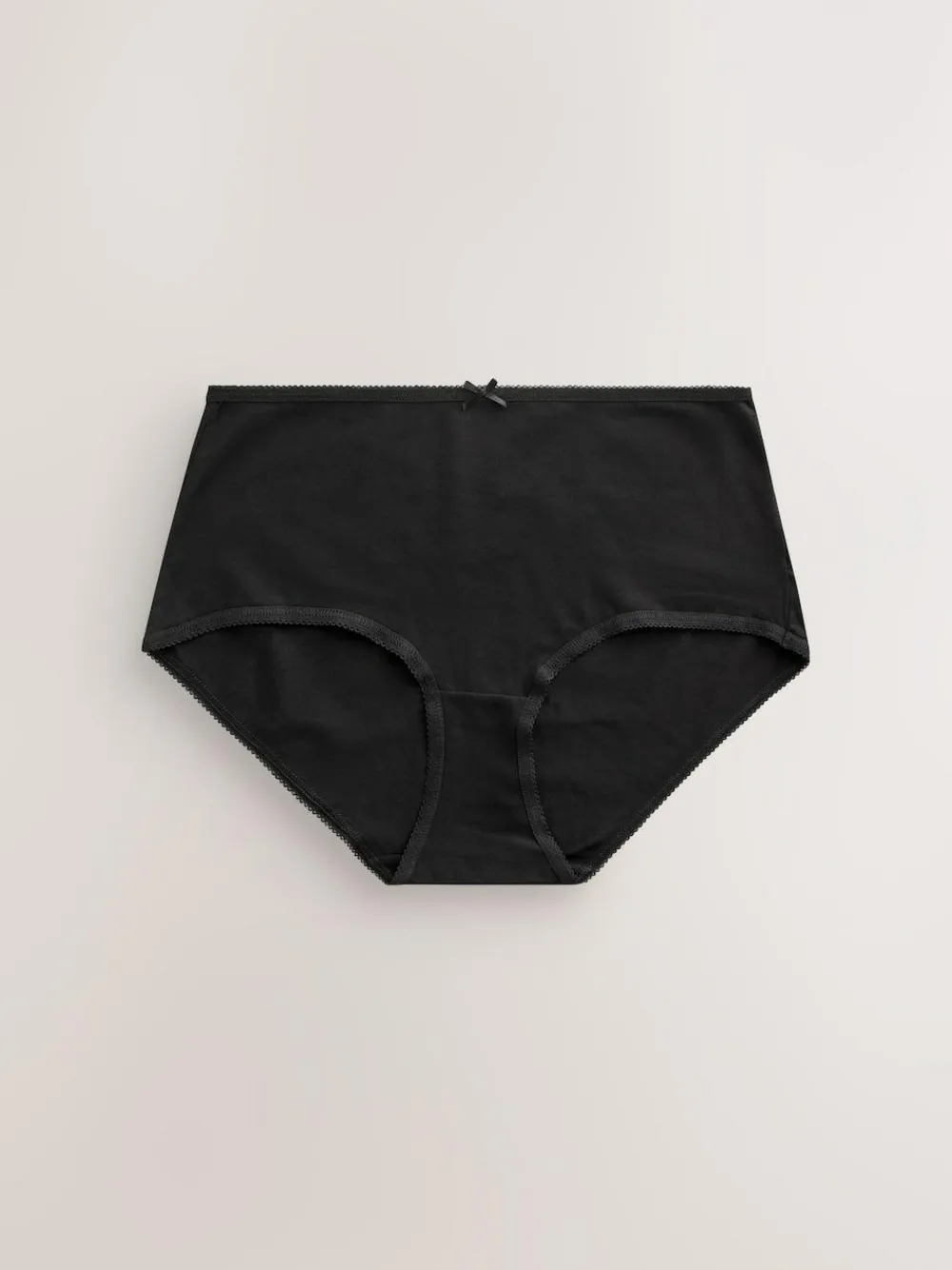Online Next Midi Cotton Rich Knickers 7 Pack Black