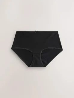 Next Black Midi Full Briefs Cotton Knickers 10 Pack^Women Panties|All Lingerie