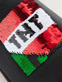 Next Black Minecraft Flippy Sequin Slipper Mules^BOY Nightwear