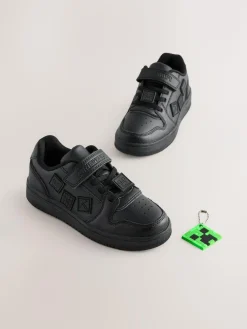 Outlet Next Black Minecraft School Touch Fastening Elastic Lace Shoes