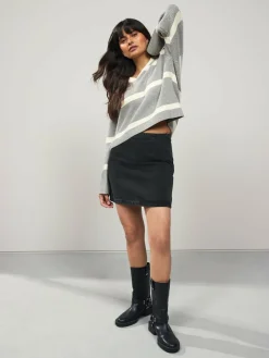 Outlet Next Mini Denim Skirt Black