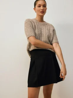 Outlet Next Black Mini Pleated Skirt