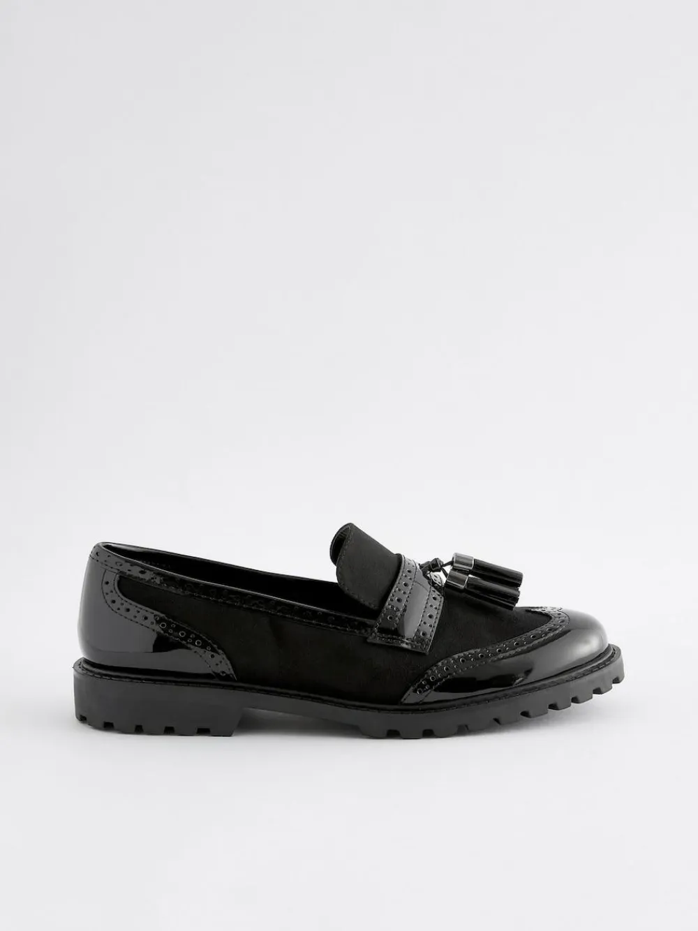 Next Standard/Wide Fit Tassel Detail Cleated Chunky Loafer Shoes^Women Wide Fit & Extra Wide Fit|Flats