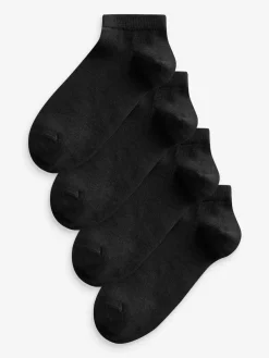 Best Next Modal Trainer Socks 4 Pack Black