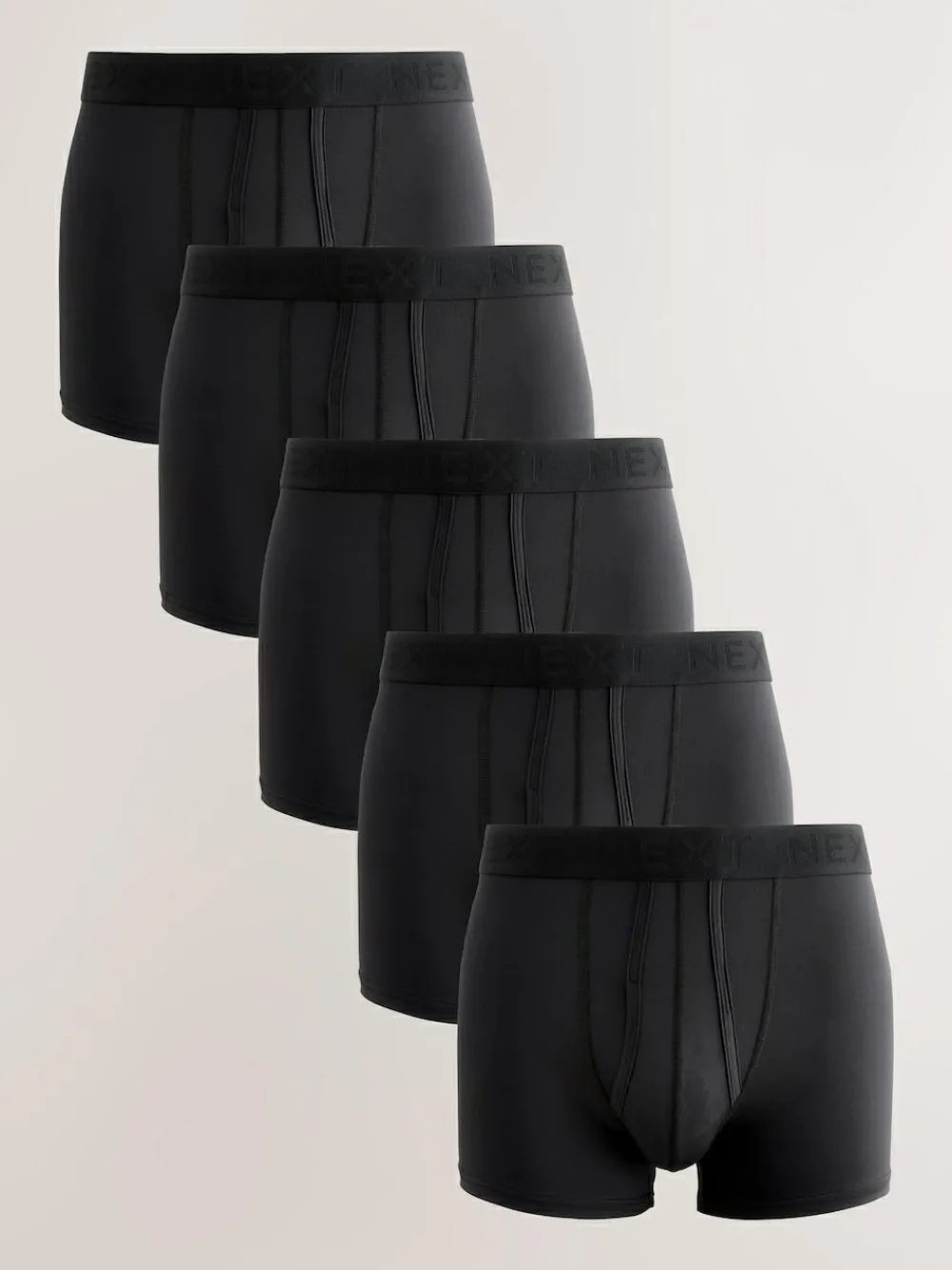 Discount Next Black Motionflex 5 Pack A-Front Cotton Rich Boxers