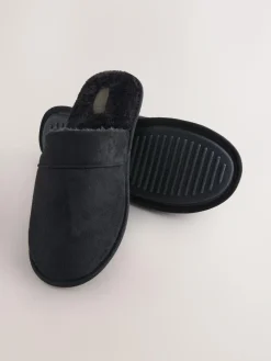 New Next Mule Slippers Black