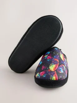 Next Black Multicoloured Gamer Warm Lined Slipper Mules^BOY Nightwear