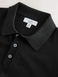 Next Muscle Fit Cotton Rich Short Sleeve Knit Polo Shirt^ Tops & T-Shirts|Knitwear