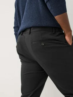 Sale Next Muscle Fit N.Premium Smart Cotton TENCEL™ Lyocell Blend Chinos With Comfort Waistband Black