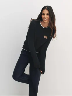 Next Black Music Cassette Long Sleeve Crew Neck Jumper With Wool^Women Knitwear|Knitwear