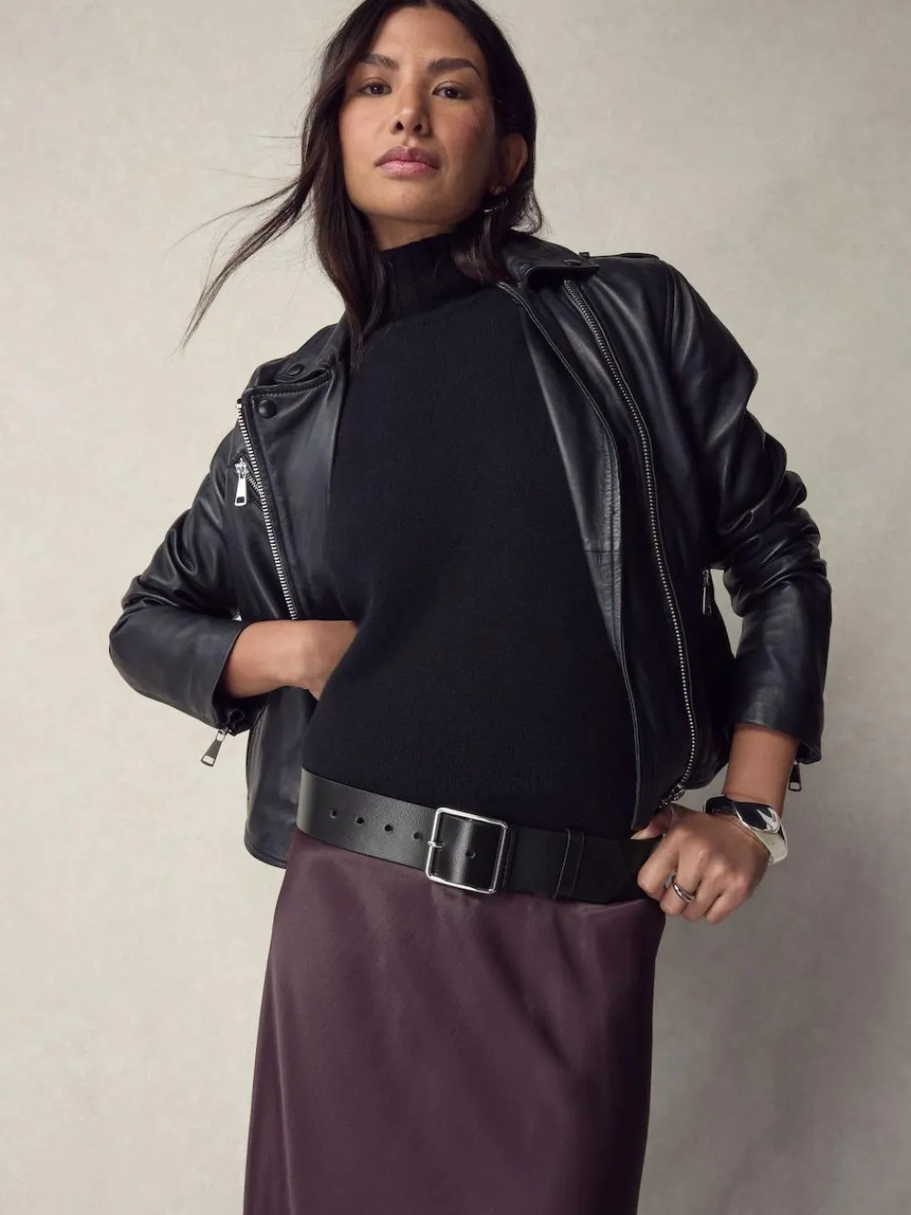 Next N. Premium Made In Italy Wide Leather Belt^Women Belts