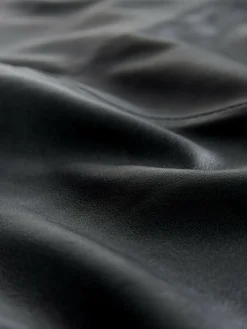 Online Next N. Premium Real Leather Skirt Black