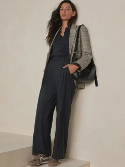 Next N. Premium Wide Leg Tailored Jersey Trousers^Women Pants